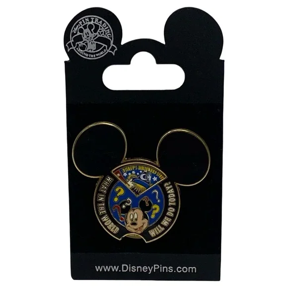 Disney Parks Hollywood Studios‎ Mickey Mouse What In The World Trading Pin Blue