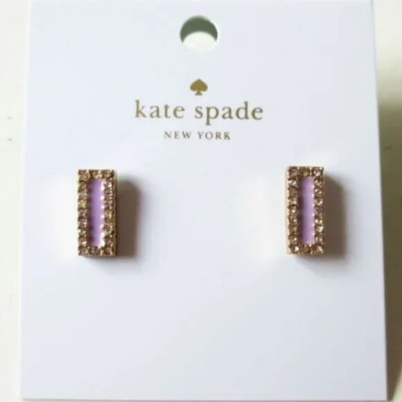 🆕 Kate Spade Lilac Raising The Bar Stud Earrings