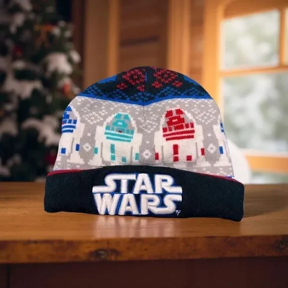 Star Wars R2D2 Knit Beanie Winter Hat One Size