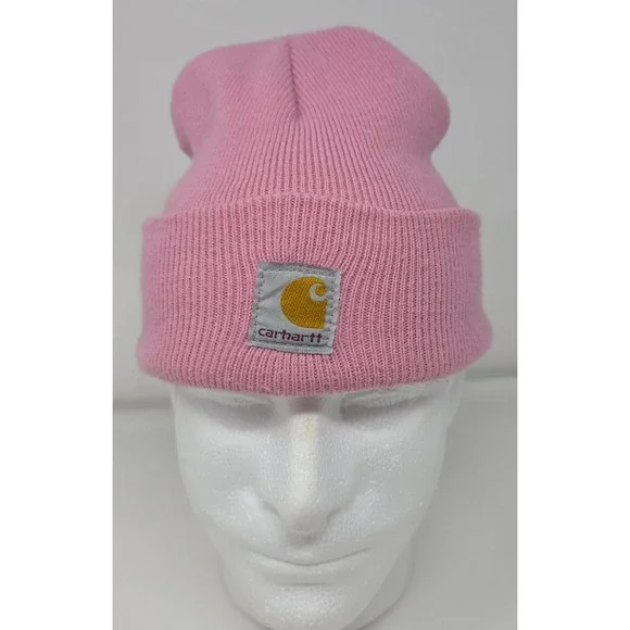 Carhartt Youth Pink Acrylic Ribbed Knit‎ Watch Hat Beanie CB8905 P182 One Size