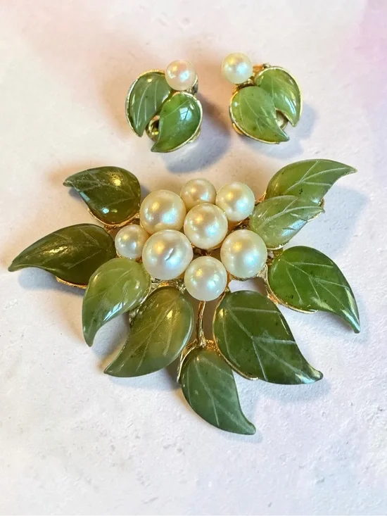 Vintage Swoboda Brooch and Earring Set