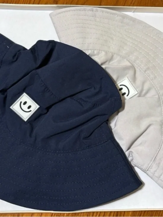 Baby sun hats - Navy & Light gray New in box