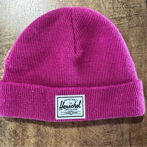 The Herschel Supply Company Brand 0-6 Months Fuchsia Pink Baby‎ Beanie Toboggan