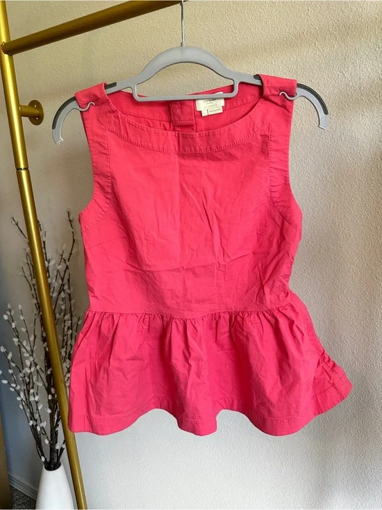 Kate Spade Sleeveless Peplum Blouse in Pink
