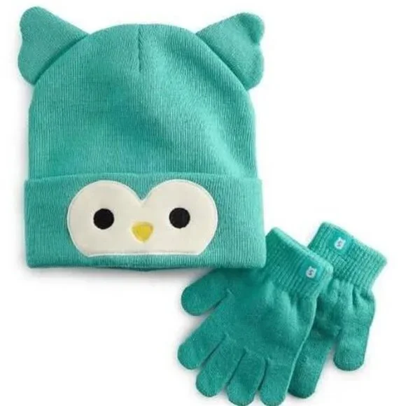 ⭐ NEW NWT Winston Squishmallow Hat & Gloves set size 4-16
