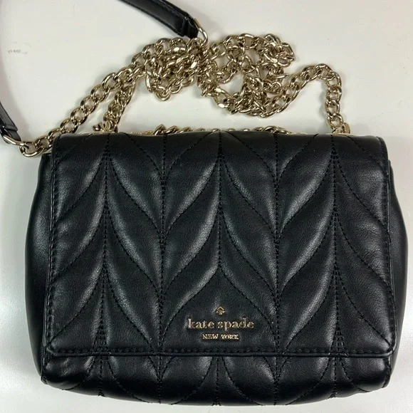 Kate Spade Bariar Lane Quilted Leather Mini‎ Evelyn Shoulder Purse Bag