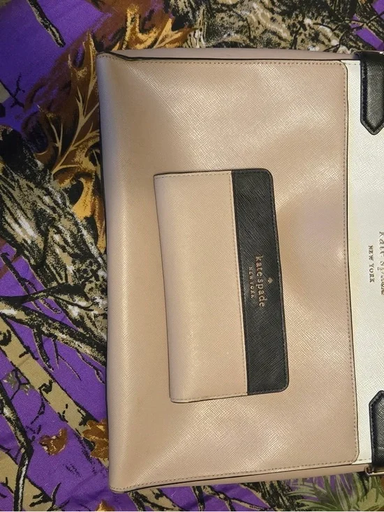 kate spade Blush, Black and Cream Panel Shoulder Bag