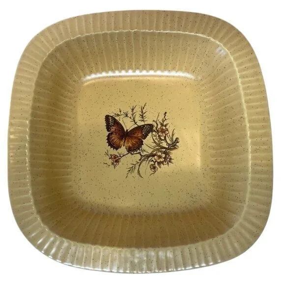 VTG 1970's Treasure Craft Baking Dish Pan With‎ Butterflies 10