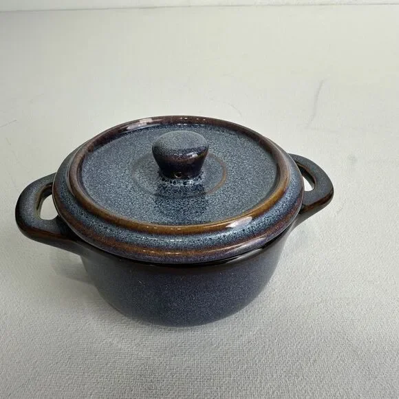 Vancasso Capri Blue Stoneware Mini Lidded Casserole Dish