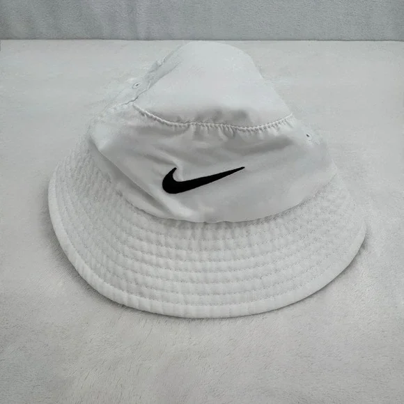 Nike Bucket Hat Toddler Sunhat White W/ Chin Strap UPF 40+ Sun Protection Water