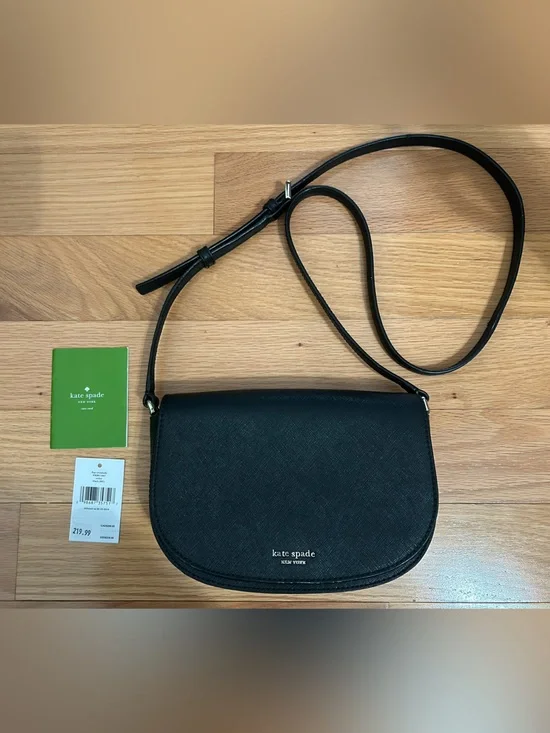 Kate Spade flap crossbody in black