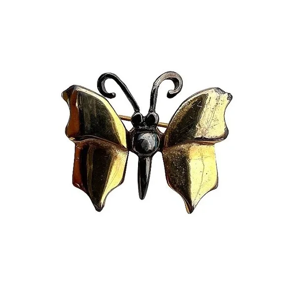 Act II Butterfly Brooch Gold Tone VTG Art Deco Lapel Pin Costume Jewelry Nature