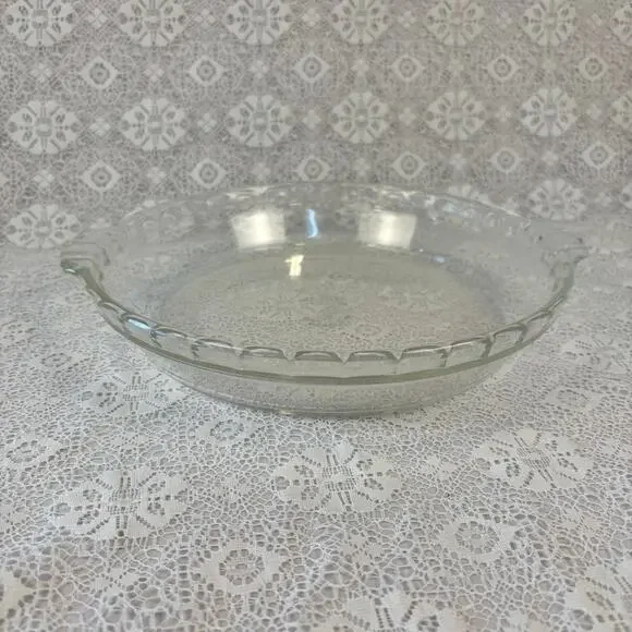 Vintage PYREX 229 Clear Glass Pie Plate Baking Dish USA