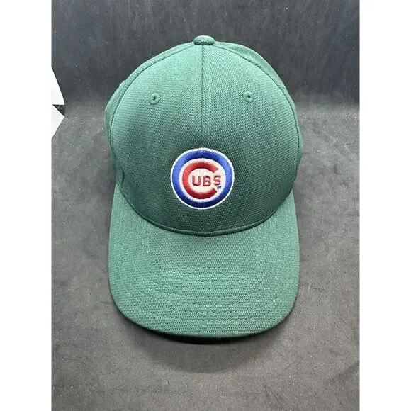 Vintage YUPOONG Chicago Cubs Green  Hat Cap, FlexFit‎ S-M