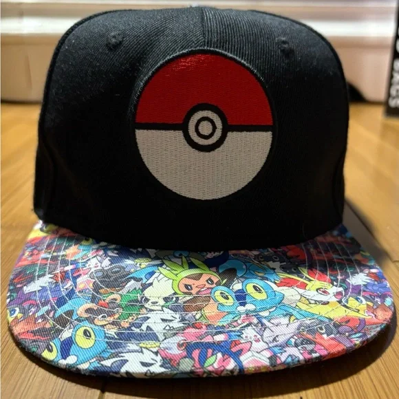Pokemon Black and‎ Red Snapback Hat