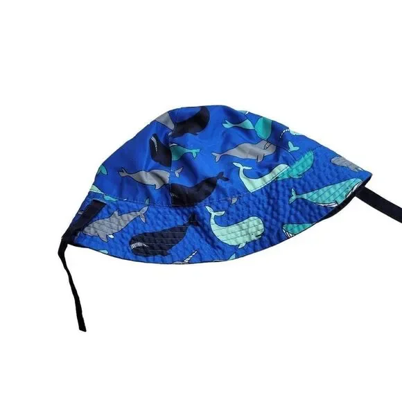 whale hat with chin strap infant