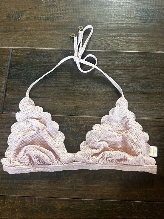 kate spade Pink Scalloped Halter Bikini Top