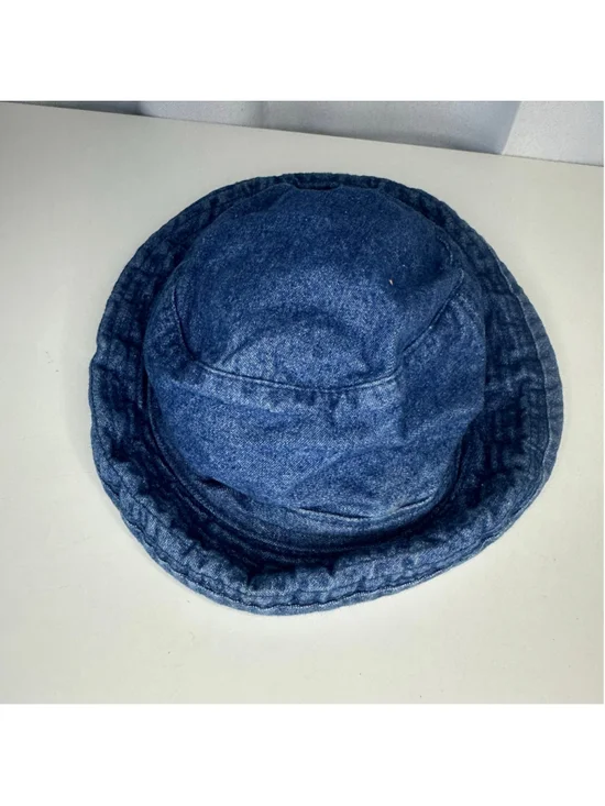 NWT Vintage Baby Division Baby Blue Denim Bucket Hat Size Medium (6-12 Months)