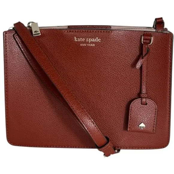 Kate Spade Eva Chestnut Leather Crossbody Bag