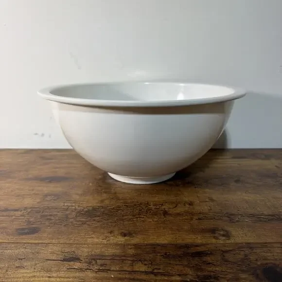 Vintage Texas Ware #125 White Melamine Mixing Bowl 11⅜” Dallas TX USA MCM