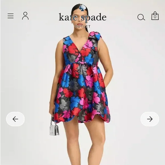 Kate Spade Women's Floral Dress - Black, Blue, Pink