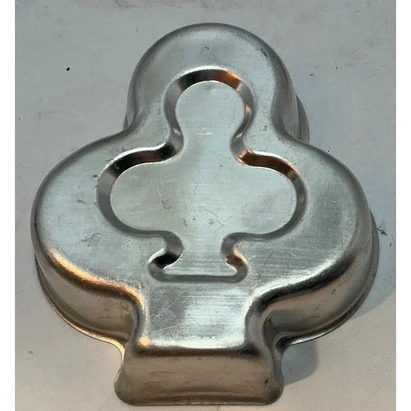 Vintage Playing Card Suit Molds Aluminum Club  Silver Kitchenware