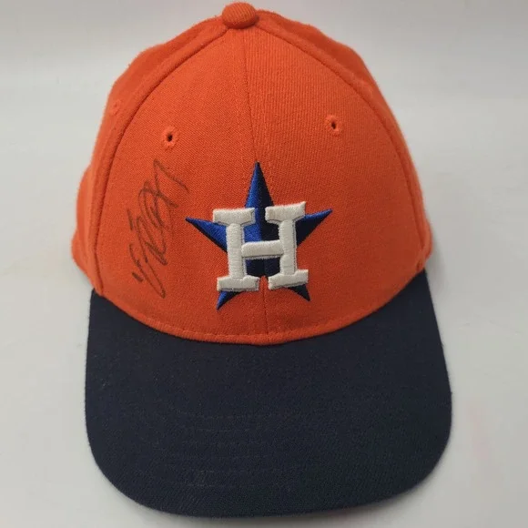 Child-Youth Houston Astros Hat‎ Fitted New Era 39Thirty Orbit Signed Autographed