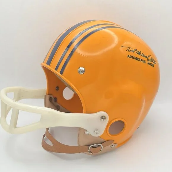 Vintage 60s Franklin HM 5 Football Helmet Tom “The Bomb” Tracy Autographed Youth