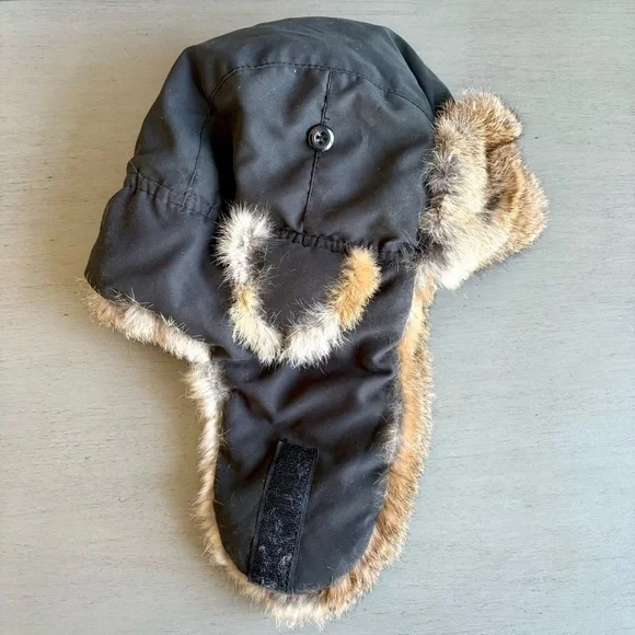 Weatherproof Kids Bomber Tapper Hat Rabbit Fur-Lined Trapper YOUTH Medium