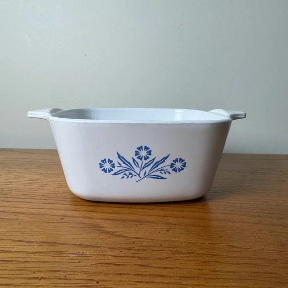 CorningWare Blue Cornflower Square Casserole Dish‎ 2 3/4 CUP Microwave Safe
