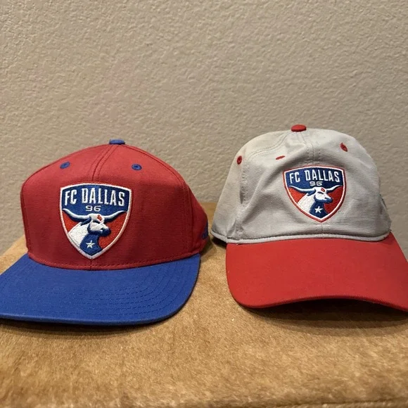 (2) FC Dallas MLS Baseball Caps. OS. Perfect Condition. Brands -‎ MLS &Adidas