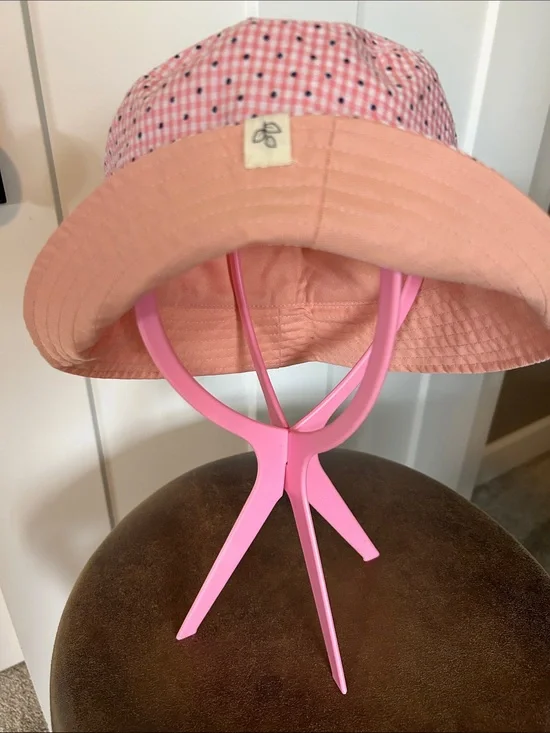 Beachwear hats bucket sear sucker fabric by Shell Flower  blue jean hat tattered