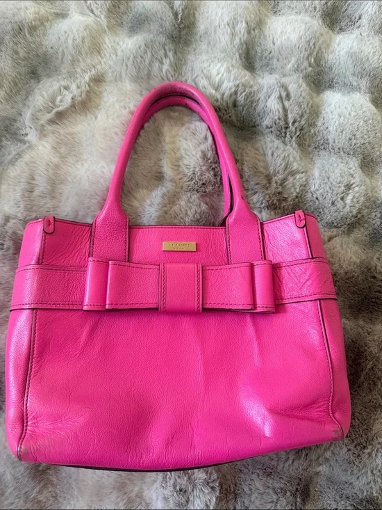 kate spade Hot Pink Leather Bow Tote