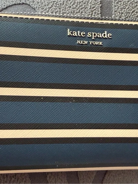 kate spade Navy and Cream Striped wallet
