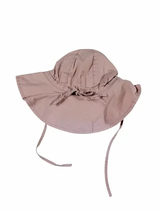 Polarn O. Pyret Dusty Rose Cotton Sun Hat 4–9 Months Chin Strap