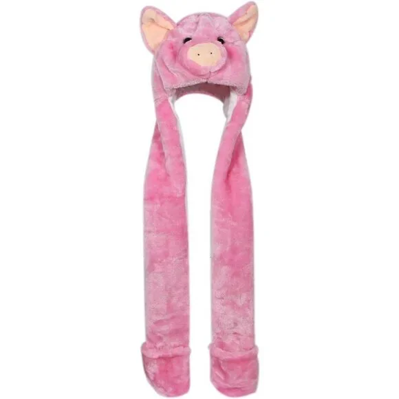 Kids Pink Piggy Animal Hat e Fits All Adults /Soft Warm Beanie Hat Imported
