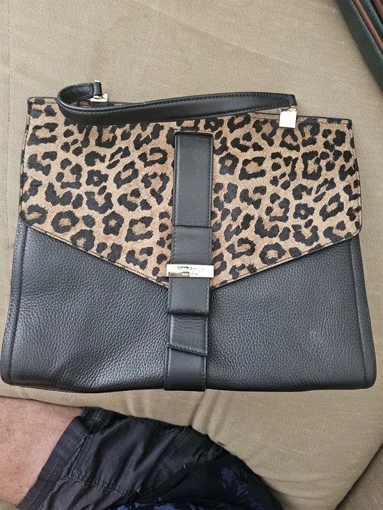 Kate Spade Leopard Print and Black Leatherette Women’s Clutch