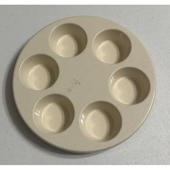 EUC Anchor Hocking Vintage MicroWare Microwave 6 Muffin Cupcake Pan PM447/T1 USA
