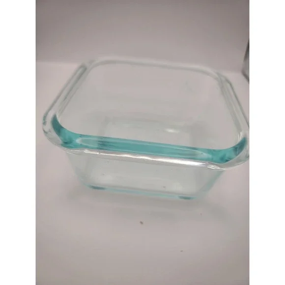Pyrex 1 Cup 236 mL Clear Glass Storage Container Dish Square 1300 Made in USA