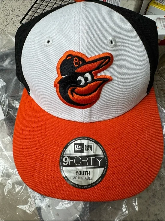New Era Black and Orange Baltimore Orioles Youth Cap
