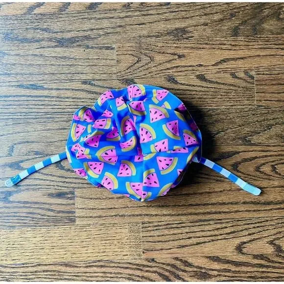 Tea Collection Reversible Toddler Girl Sun Hat Watermelon & Stripes 12-24 months