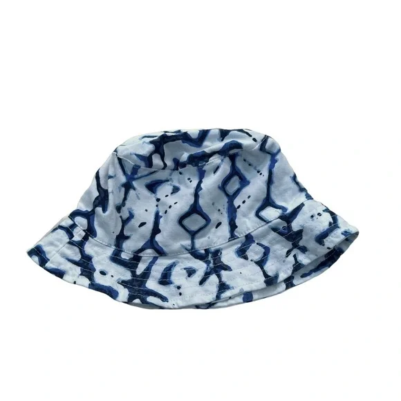 Sterling Baby Baby Hat One Size White Blue Geometric Cotton Blend S01599
