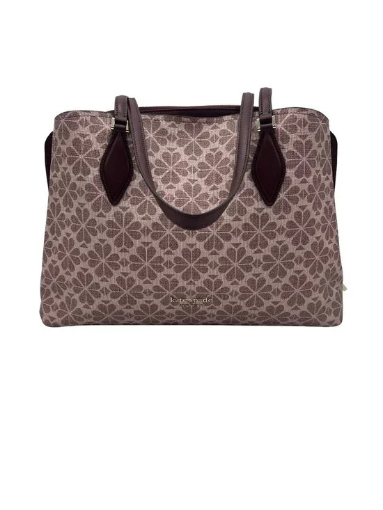 Kate Spade Pink Floral Print Coated Canvas Work Tote