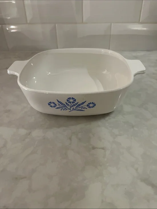 Vintage Blue Cornflower 1 Quart Corning Ware Casserole Baking Dish