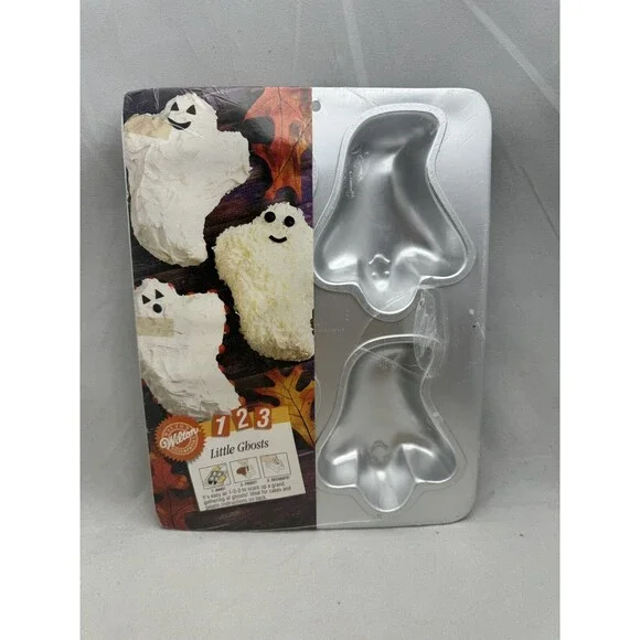 Wilton 1 2 3 Little Ghosts Pan 4-in-1 Wilton Pan #2105-9471 Cake Mold Baking