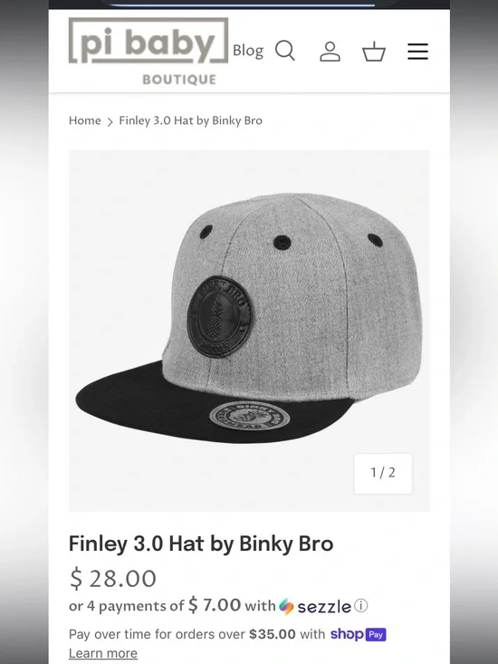 Binky Bros 3.0 Snapback Hat - Gray and Black
