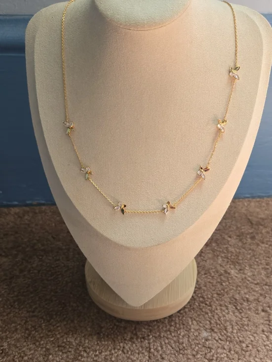 Kate Spade Social Butterfly CZ multi Butterfly Necklace NWT