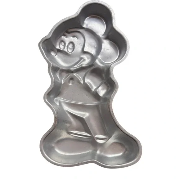 Vintage 1978 Wilton Mickey Mouse Full Body Cake Pan Mold 515-1805 Disney‎ Silver