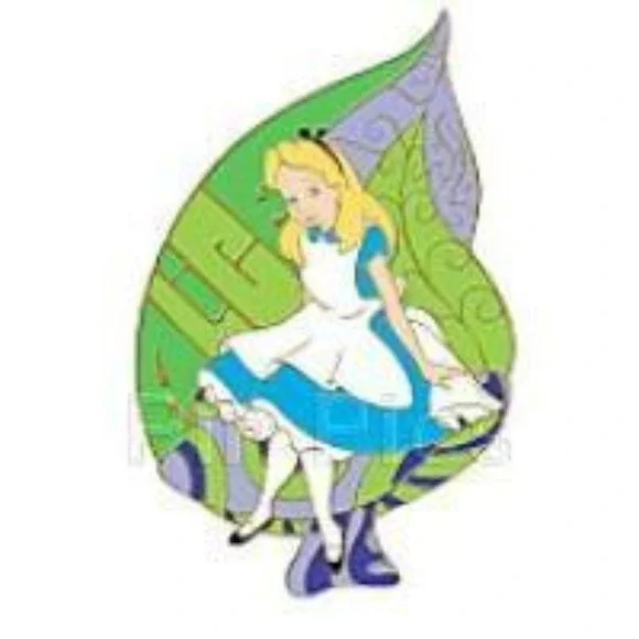 Disney Pin Alice in Wonderland Mushroom Gold-finish‎ JUMBO LE 100 69957 DS Mod
