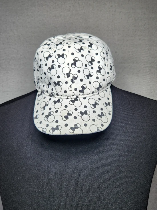 Disney Mini Mouse Kids White and Black Character Baseball Cap Small
